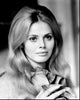 Britt Ekland in jacket and scarf black and white photo print