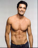 Gilles Marini shirtless photo print on gray background.
