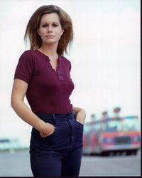 Sally Kellerman in purple shirt photo print