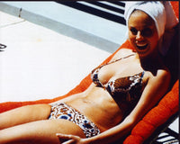 Lana Wood sunbathing in paisley bikini photo print