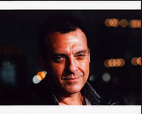 Close-up photo print of Tom Sizemore in blazer and polka dot shirt.