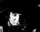 Malcolm McDowell close-up black and white photo from A Clockwork Orange