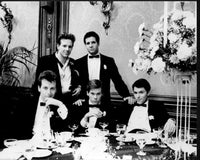 Diner Cast in Tuxedos Black and White Photo Print