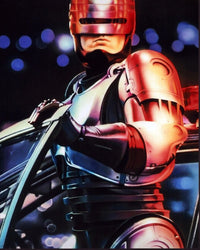 Peter Weller in RoboCop photo print showcasing the iconic character.