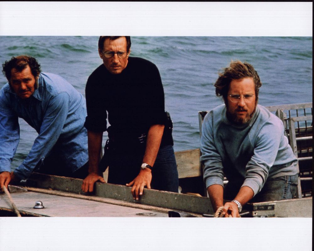 Jaws Movie Photo Print Featuring Robert Shaw, Roy Scheider & Richard Dreyfuss - 8x10