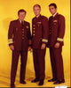 Voyage To The Bottom Of The Sea photo print featuring Richard Basehart, Robert Dowdell, and David Hedison with a yellow background.