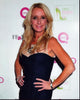 Kim Richards photo print in blue dress with hands on hips