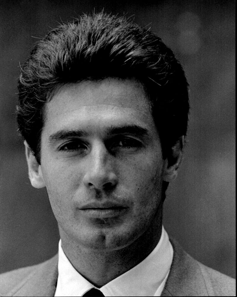 Jack Scalia close-up black and white photo print.