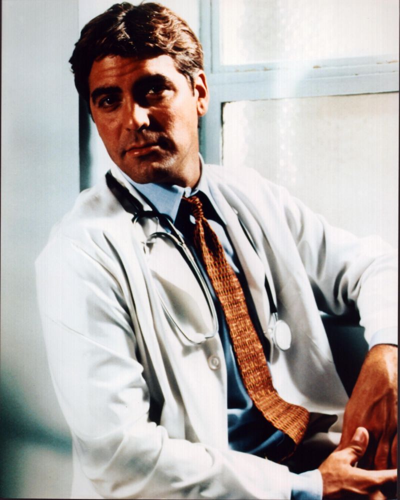 George Clooney in lab coat photo print from E.R. series
