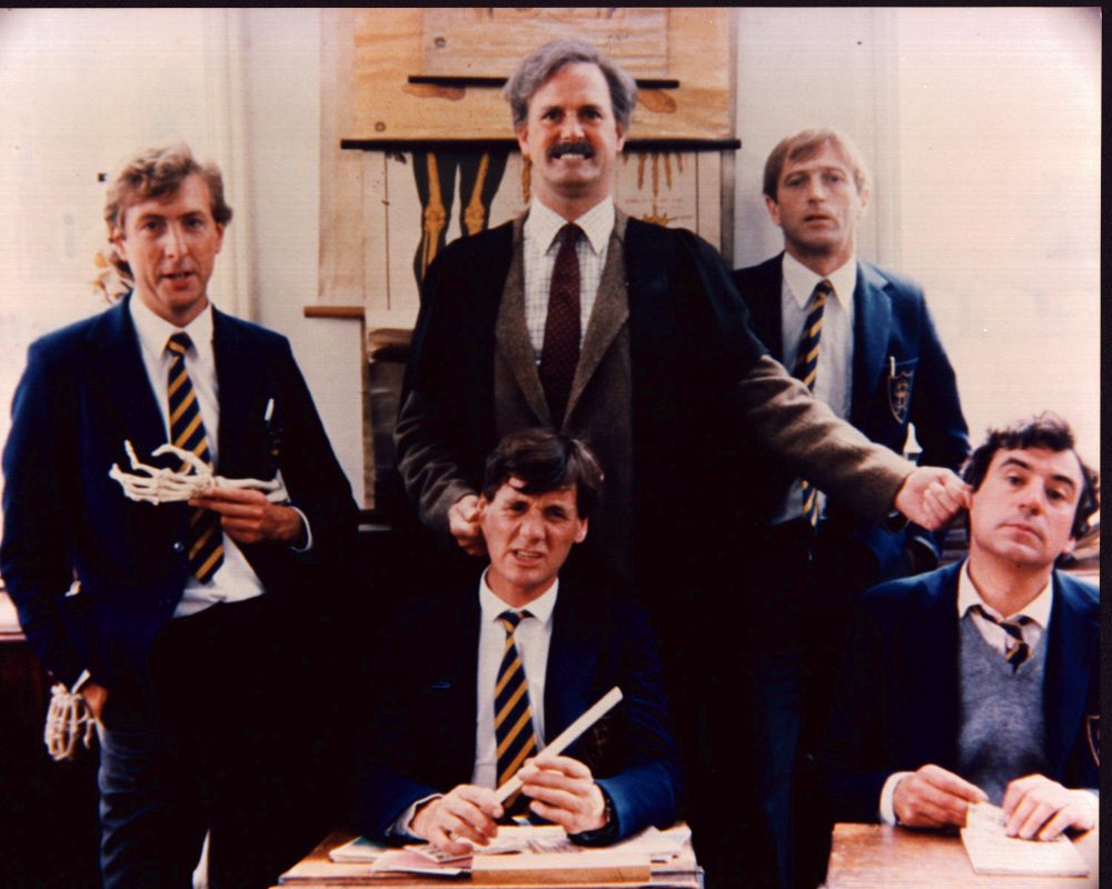 The Meaning of Life photo print featuring Eric Idle, John Cleese, Graham Chapman, Michael Palin, and Terry Jones