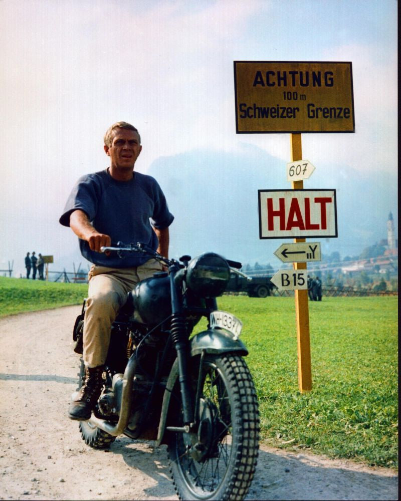 Steve McQueen On Motorcycle - The Great Escape Photo Print (8x10)