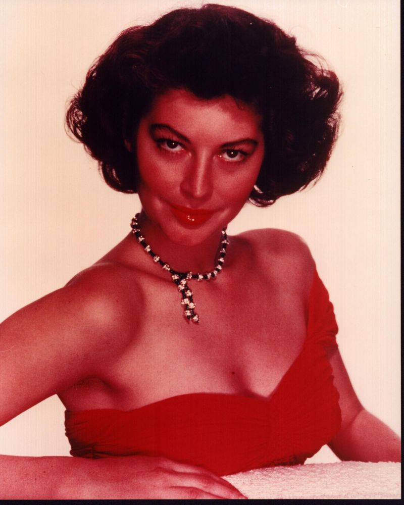 Ava Gardner Off Shoulder Red Dress Photo Print