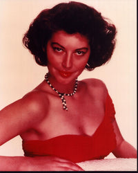 Ava Gardner Off Shoulder Red Dress Photo Print