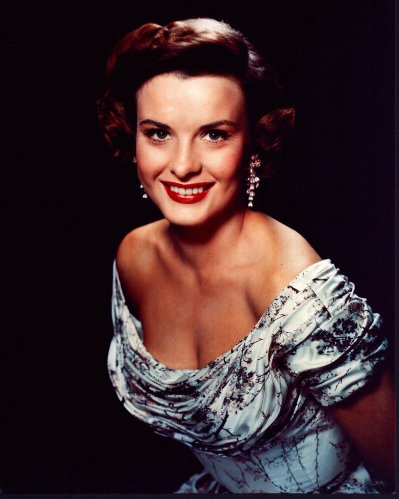 Jean Peters Off Shoulder Black And White Dress Photo Print