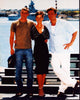 Photo print of Josh Hartnett, Kate Beckinsale, and Ben Affleck at Pearl Harbor event.