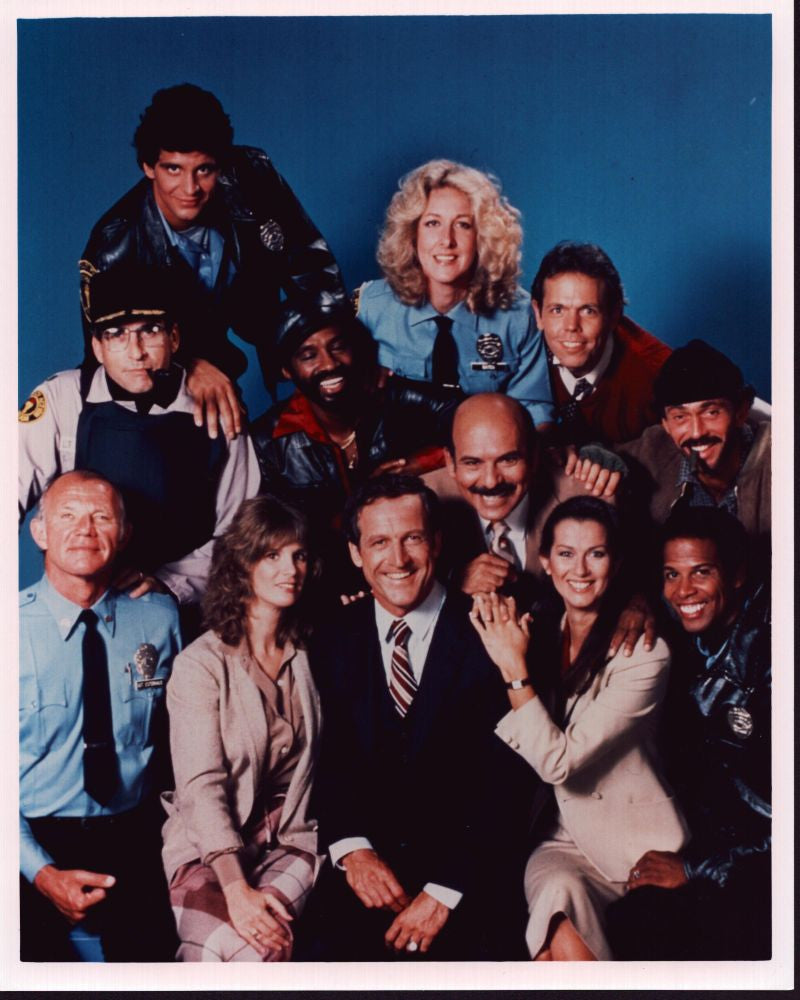 Hill Street Blues Cast Photo Print on Blue Background - 8x10