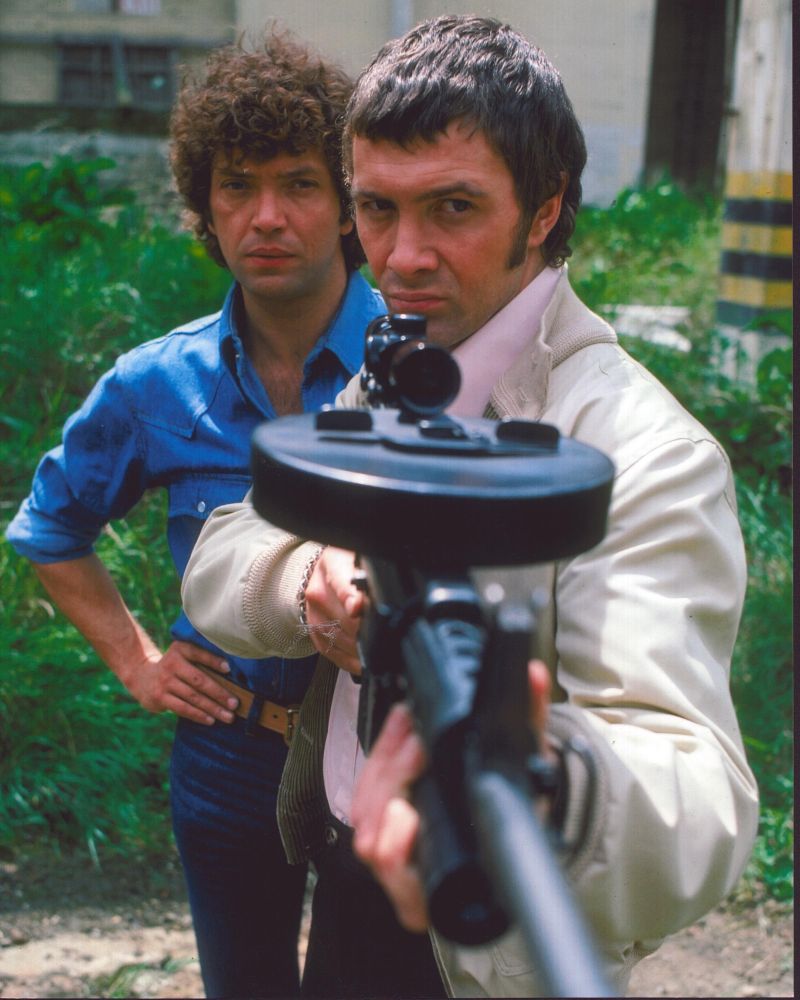 Martin Shaw and Lewis Collins action photo print from The Professionals