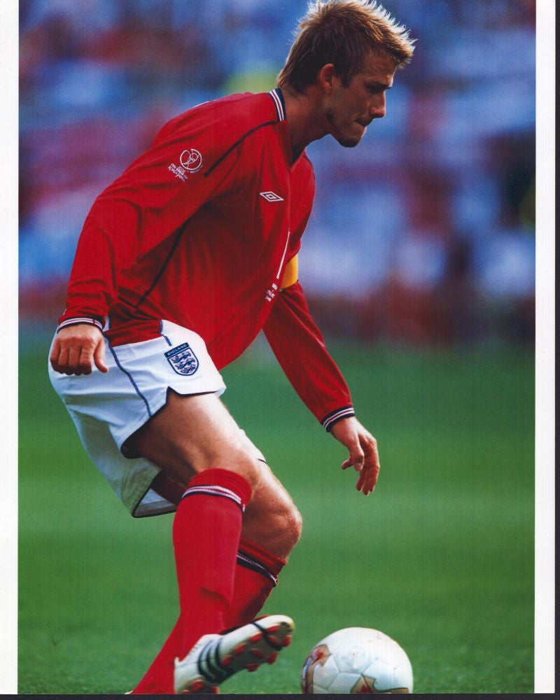 David Beckham Action Photo Print - Running & Kicking (8x10)