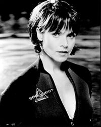 Rosalind Allen In Wetsuit Black and White Photo Print