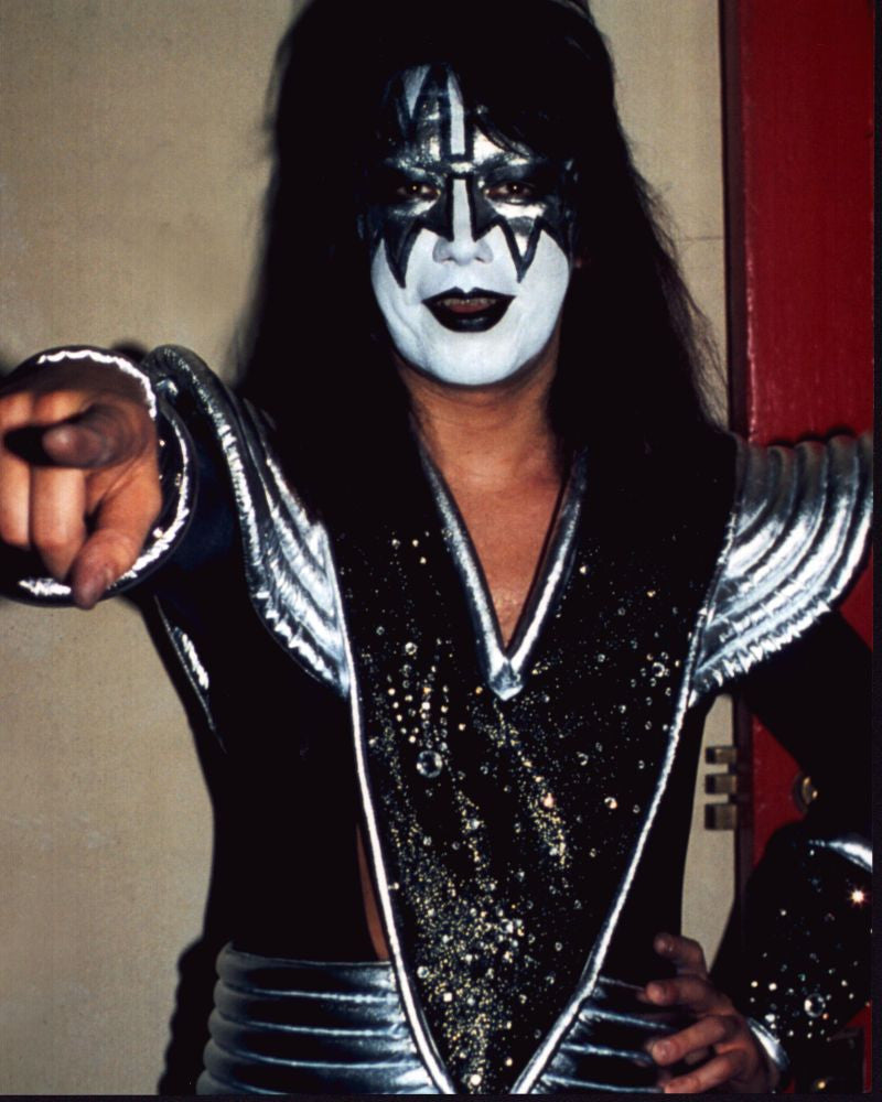 Ace Frehley In Kiss Makeup Pointing Photo Print - 8x10