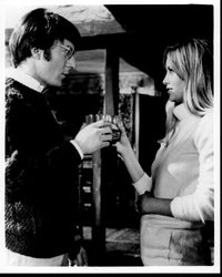 Dustin Hoffman and Susan George Drinking in Straw Dogs black and white photo print