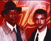 Morgan Freeman and Brad Pitt Se7En Movie Photo Print (8x10)