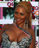 Lil' Kim photo print in one shoulder black and white top