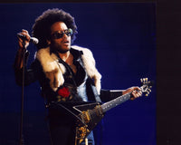 Lenny Kravitz On Stage Photo Print - Leather Jacket & Fur