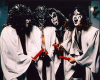 Kiss Band In White Robes With Red Candles Photo Print