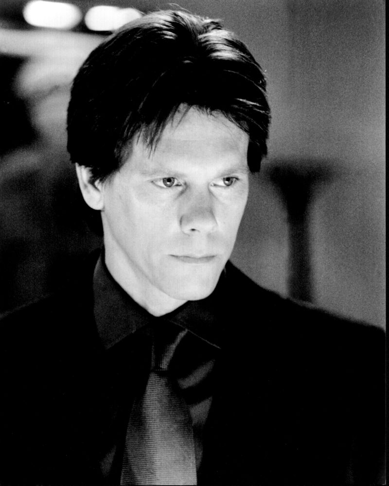 Kevin Bacon stylish black and white photo print in a suit.