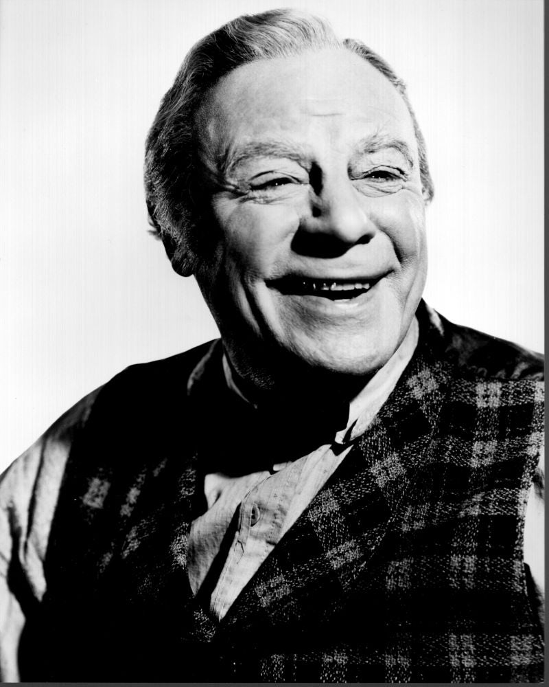 Edmund Gwenn laughing in plaid vest black and white photo print
