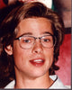Brad Pitt close-up photo print showcasing the actor in stylish glasses.