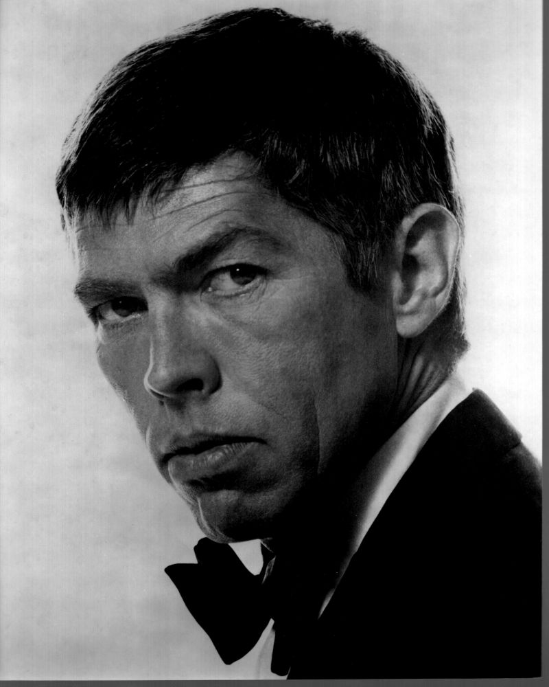 James Coburn in tuxedo black and white photo print.
