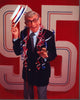 George Burns photo print with red, white, and blue hat.