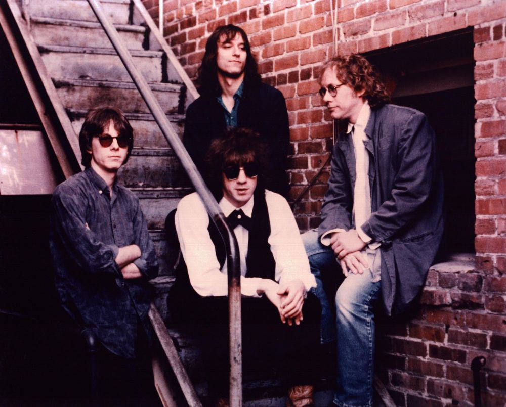 R.E.M. Group On Stairs Outdoors Photo Print - 8x10