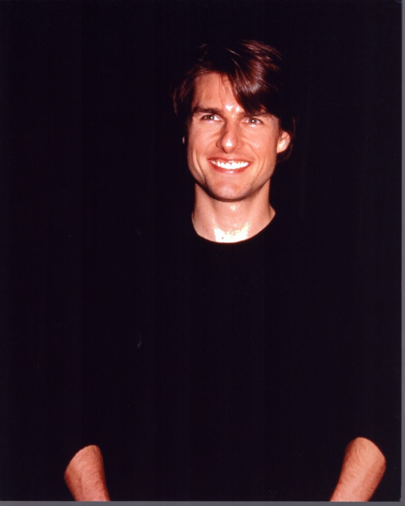 Tom Cruise photo print in black long sleeve top