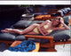 Brooke Burns Lounging in Yellow Bikini Photo Print (8x10)