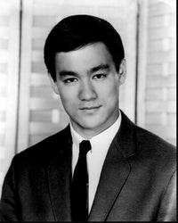 Bruce Lee Black and White Photo Print in Suit and Tie - 8x10