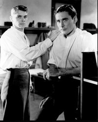 Errol Flynn and Ronald Reagan black and white photo print from Santa Fe Trail