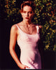 Sharon Stone in pink dress with necklaces photo print