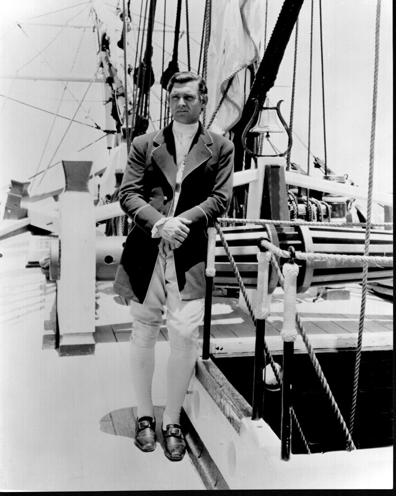 Clark Gable on set of Mutiny On The Bounty Black and White Photo Print