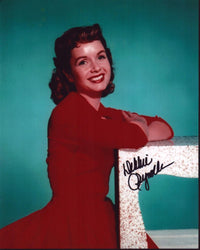 Debbie Reynolds wearing a red dress photo print