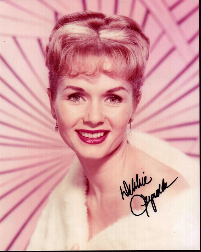 Debbie Reynolds Iconic Headshot in White Fur Photo Print