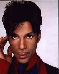 Prince Headshot in Red with Hand by Face Photo Print 8x10