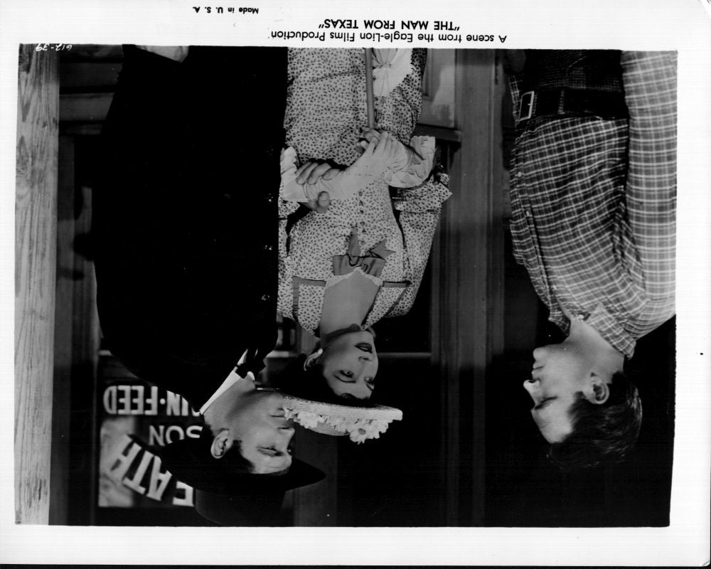Black and white photo print from The Man From Texas showcasing a classic scene