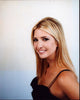 Ivanka Trump in black tank top photo print on white background.