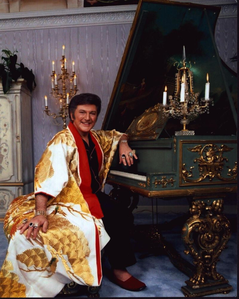 Liberace In Gold Robe At Piano Photo Print - 8x10