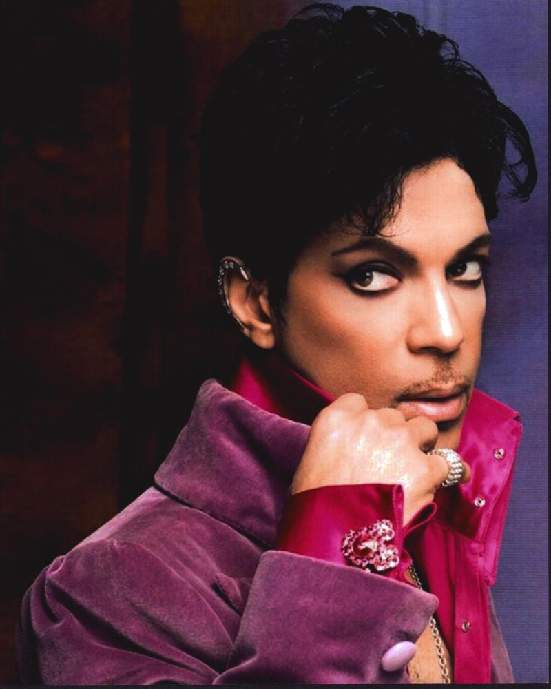Prince Close Up in Purple Velvet Jacket Photo Print – 8x10