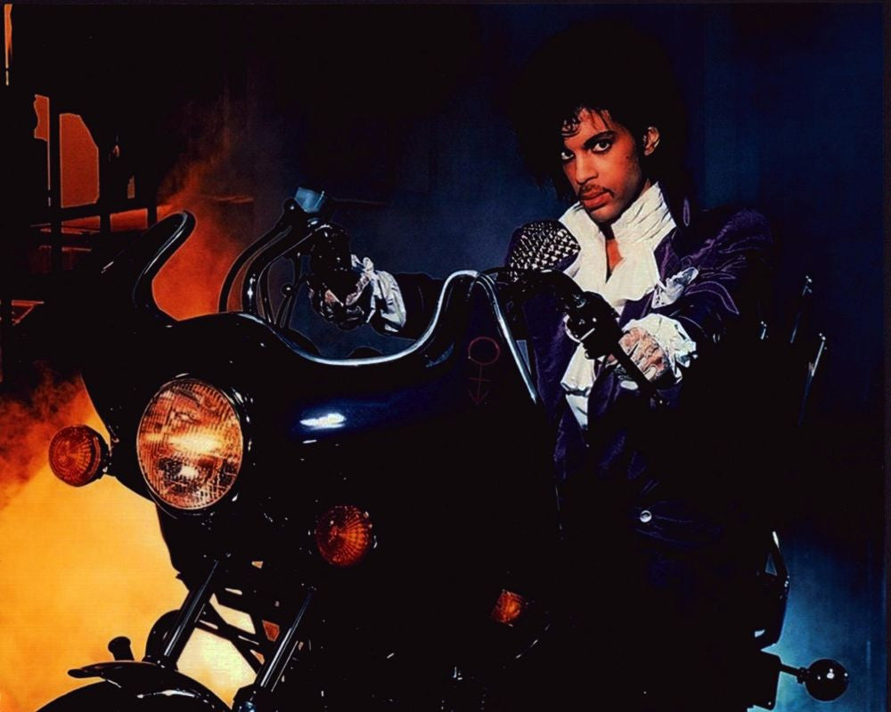 Prince On Motorcycle Photo Print for Purple Rain - 8x10