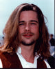 Brad Pitt in Brown Vest Photo Print showcasing Hollywood style.